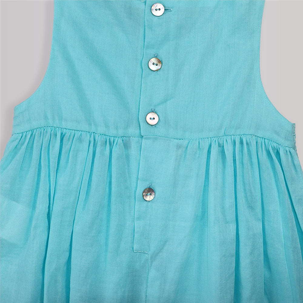 Purete Du Bebe Soft Cotton Baby Overalls Blue Romper Outfit