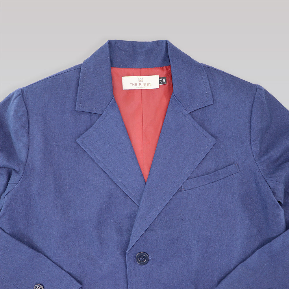 Their Nibs Boys Stylish Navy Blue Vintage Zip Jacket