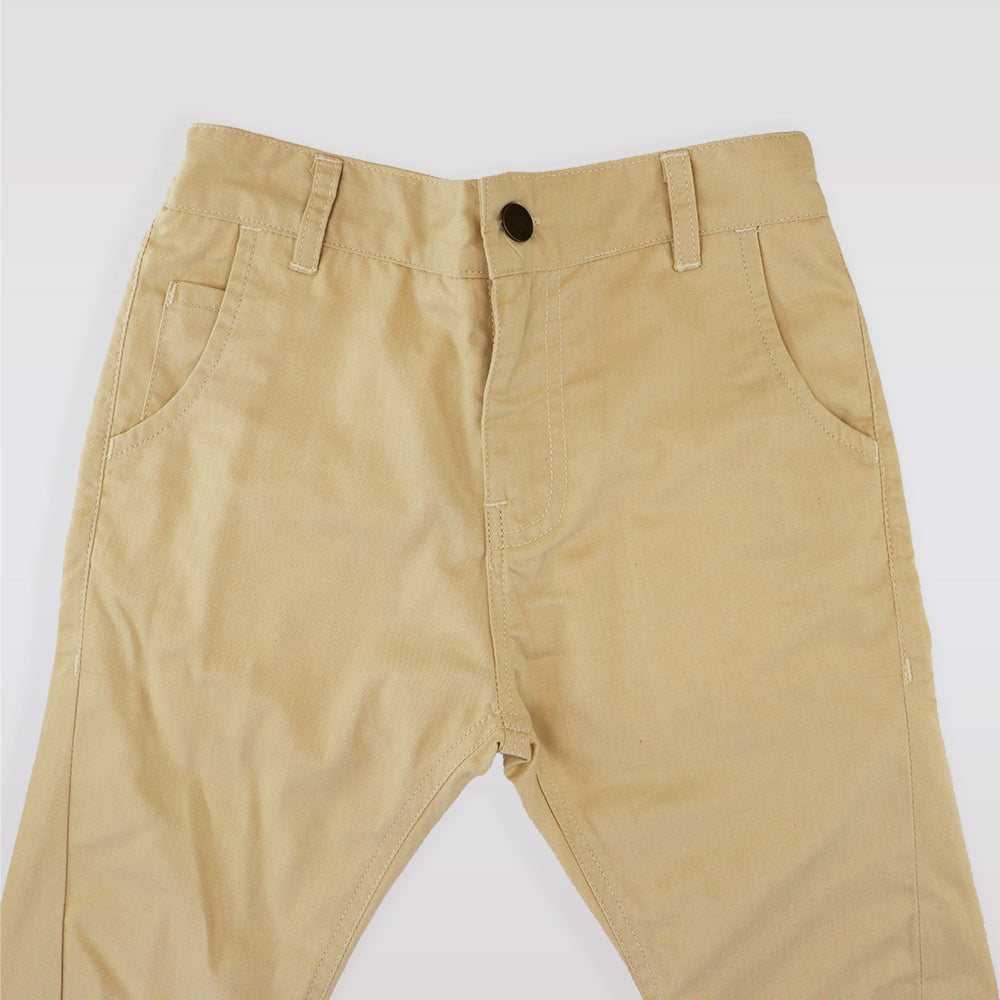 Their Nibs Boys Classic Beige Cotton Chino Trousers Kids Pants
