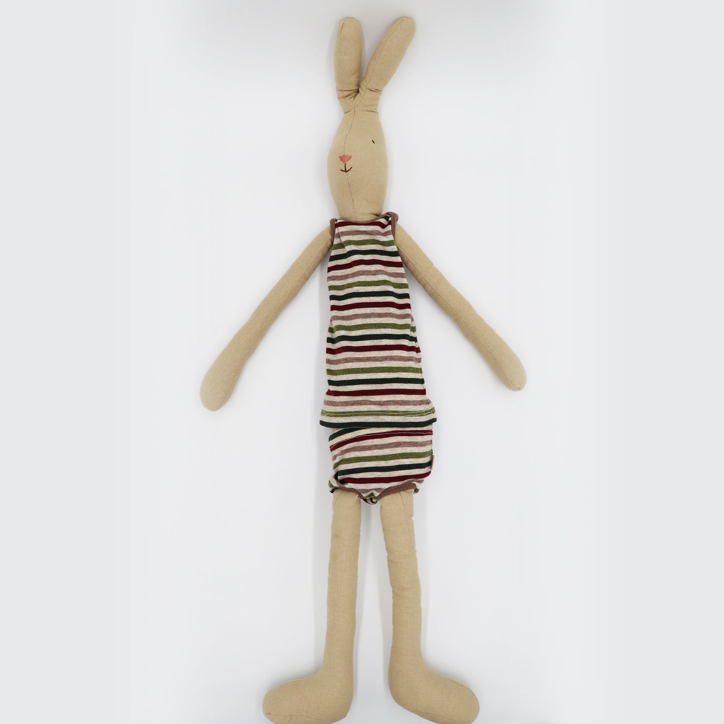 Maileg Rabbit Boy Stripey Soft Plush Doll Toy 20 Inch