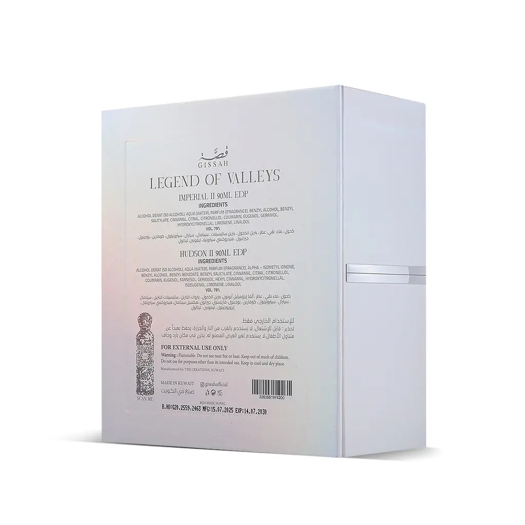 Gissah Legend Of Valleys Unisex Eau De Parfum 2x90ml Set
