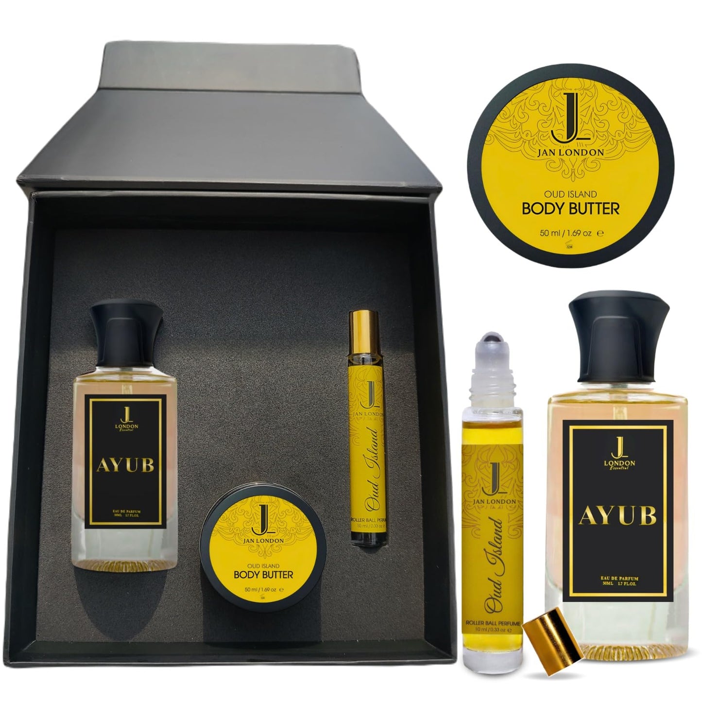 Luxury JAN LONDON Ayub Gift Set with Perfume and Body Butter
