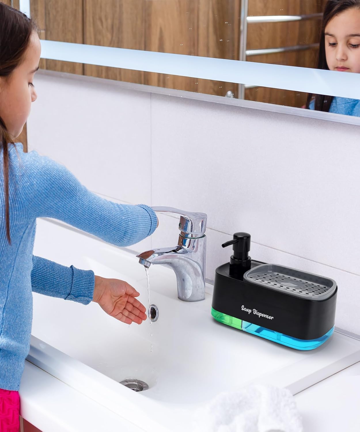 Bestseek Hand and Dish Soap Dispenser Set for Kitchen