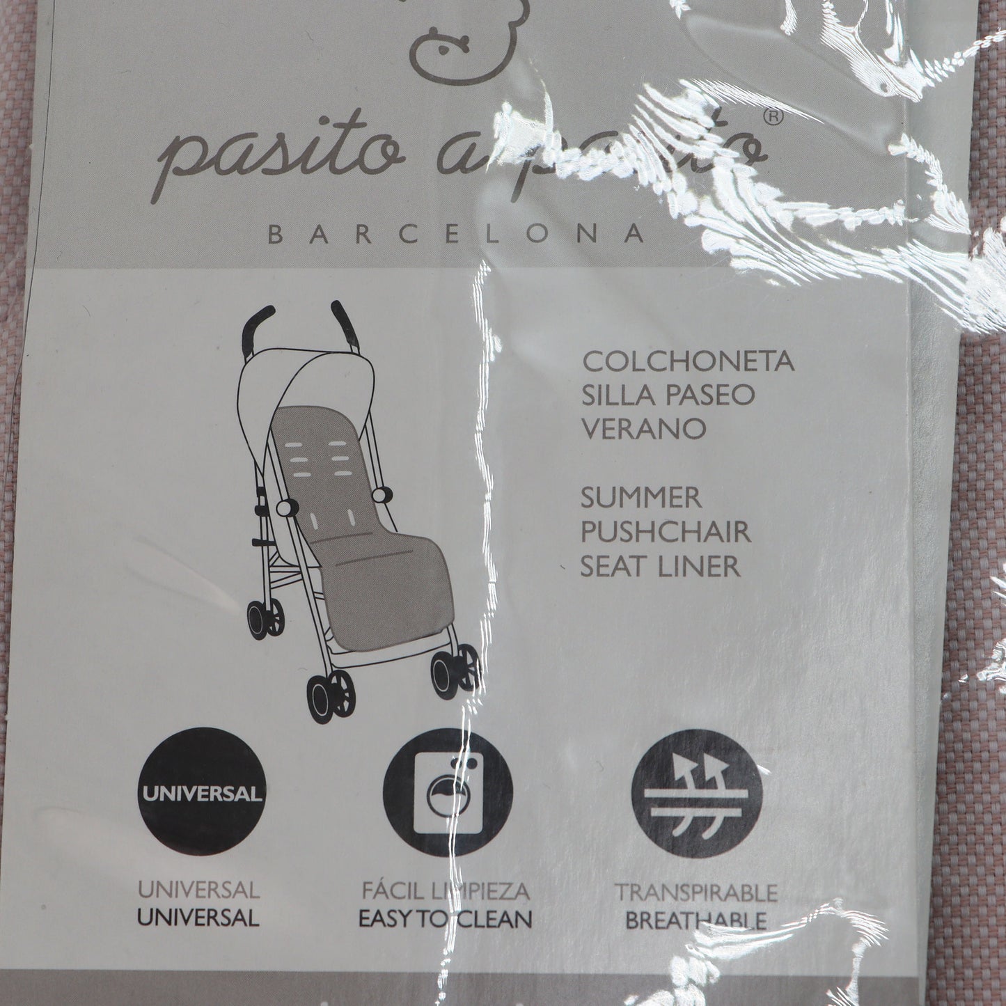 Pasito a Pasito Universal Breathable Pink Summer Pushchair Seat Liner