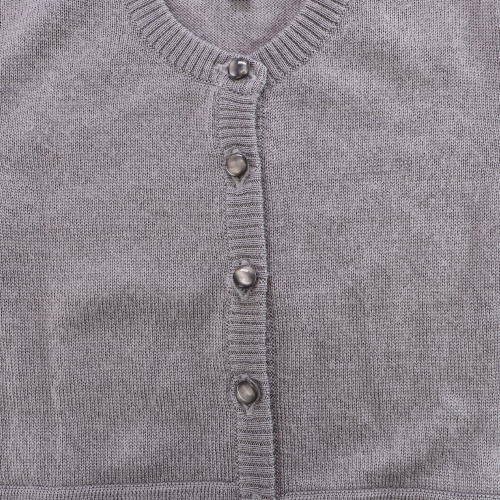 Elegant Hucklebones London Smoke Grey Knit Cardigan for Girls
