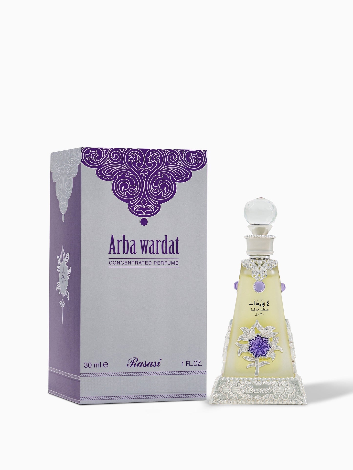 Rasasi Arba Wardat Concentrated Floral Perfume Oil with Bergamot Musk