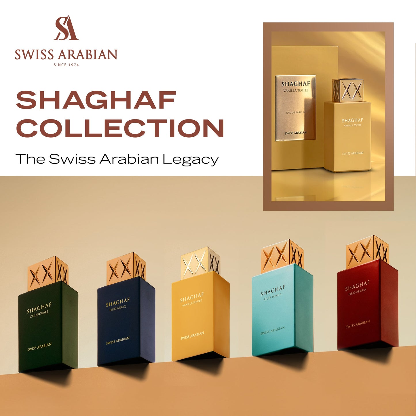 Swiss Arabian Shaghaf Vanilla Toffee Gourmand Eau De Parfum Fragrance