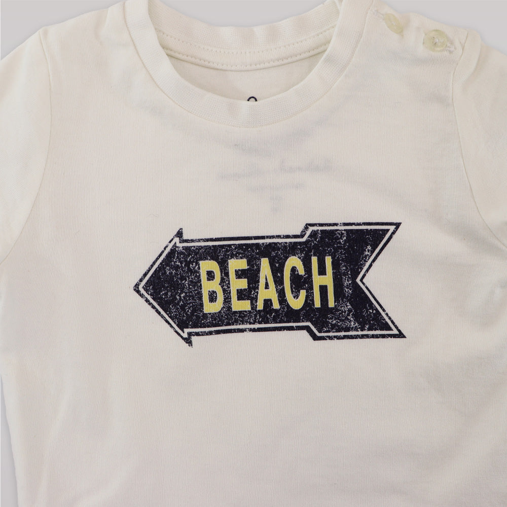 Marie Chantal Designer White Beach Tee for Infants 6 Months