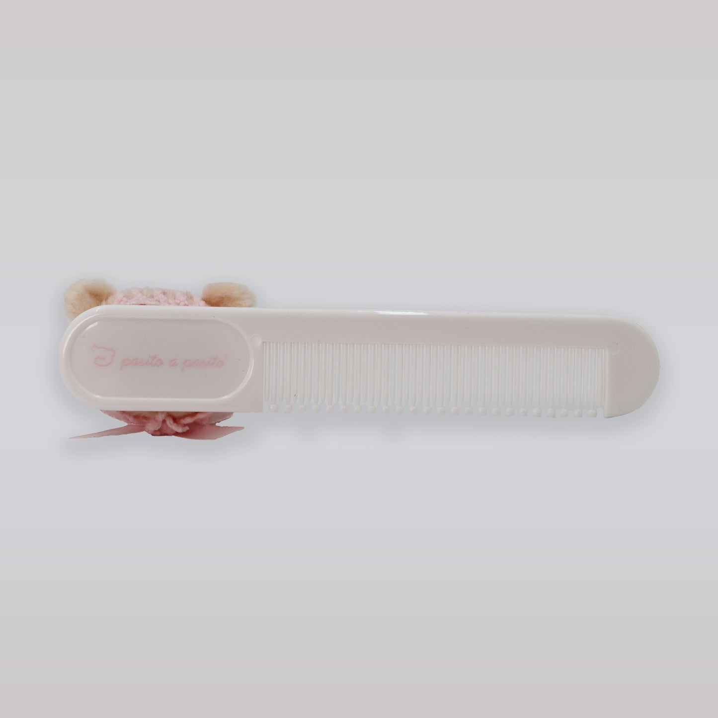 Pasito a Pasito Soft Baby Brush and Comb Set Pink Bear