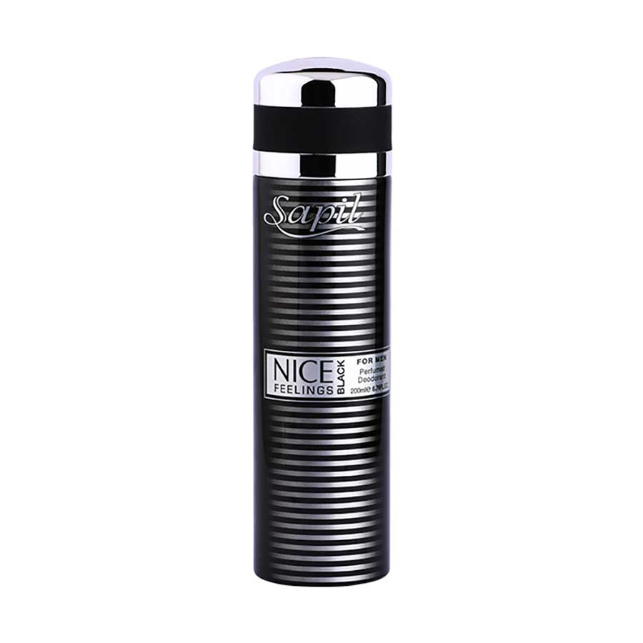 Sapil Nice Feeling Black Spicy Woody Masculine Men Deodorant Spray