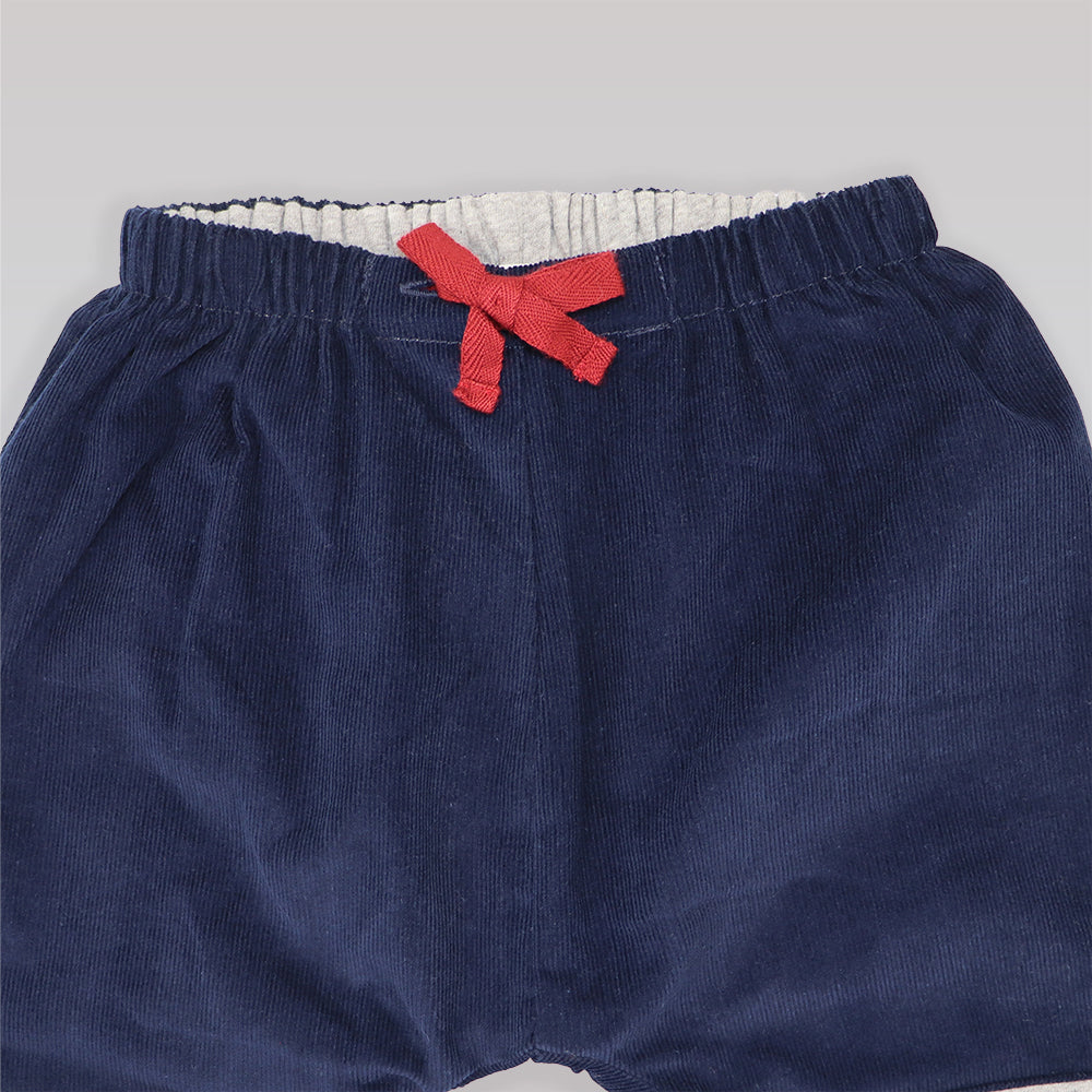 Les Enfantines Navy Toucan Print Cotton Shorts for Baby Boys