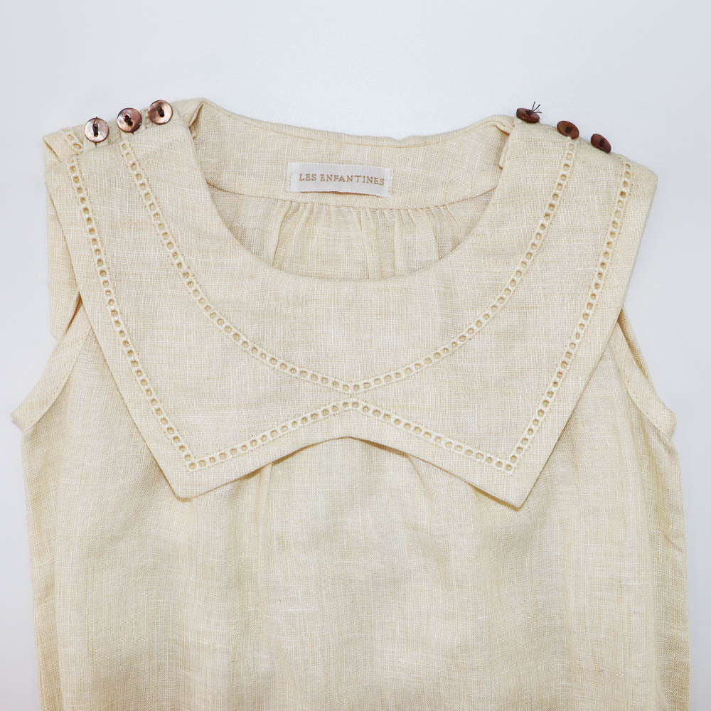 Les Enfantines Mouete Baby Romper in Corn Silk Yellow