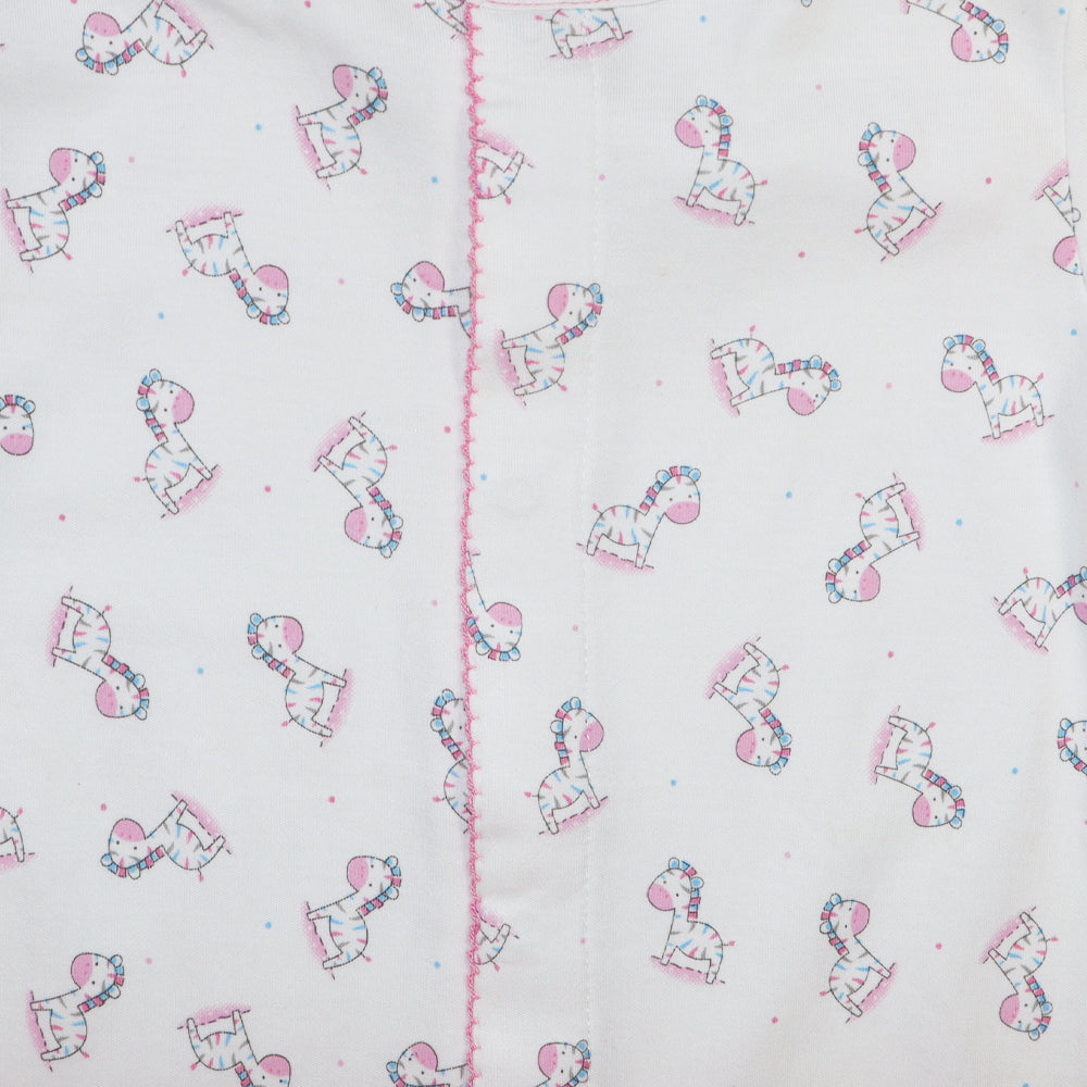 Magnolia Baby Soft Pima Cotton Zany Zebra Print Footie