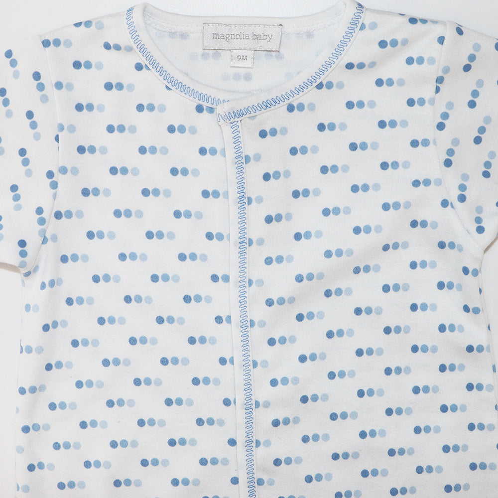 Magnolia Baby Soft Pima Cotton Three Dots Printed Footie Sleepsuit