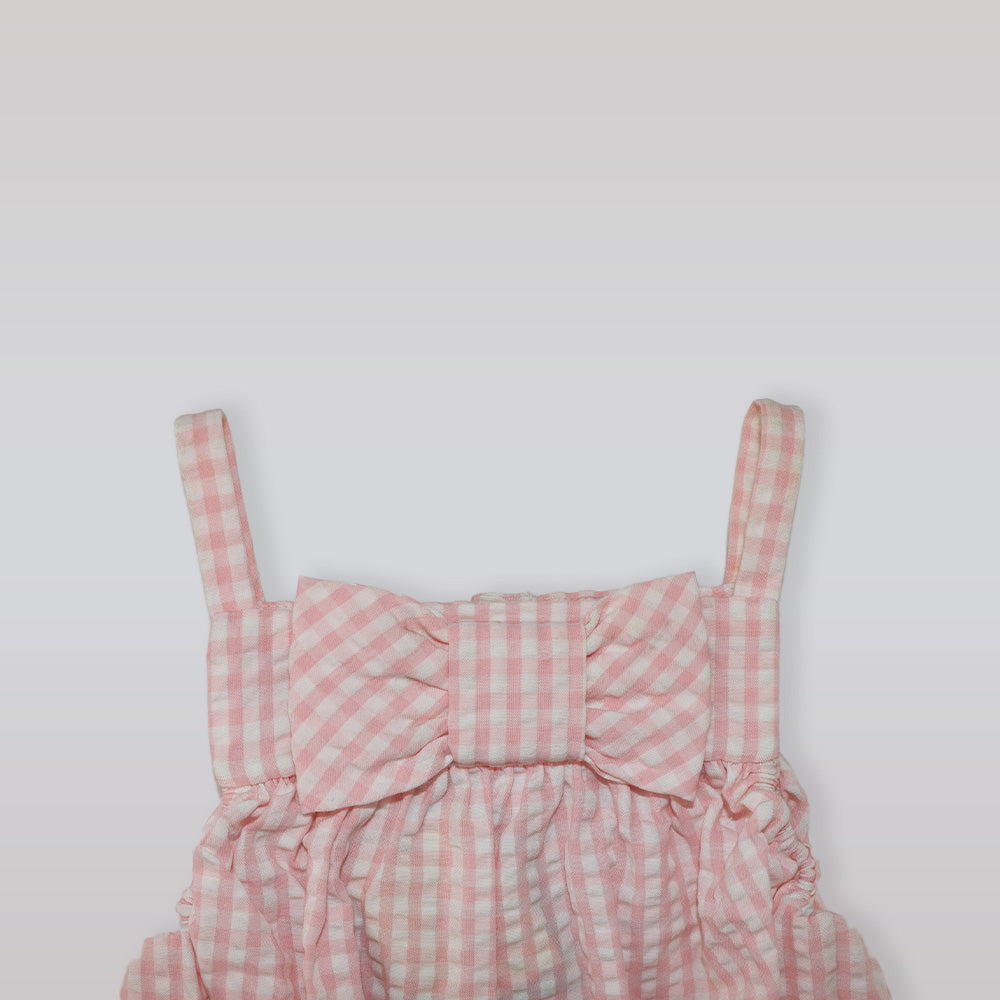 Nanos Baby Soft Cotton Checkered Mameluco Romper for Infants