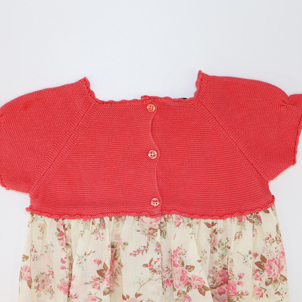 Nanos Baby Soft Pink Knit Romper Mameluco for 18 Months