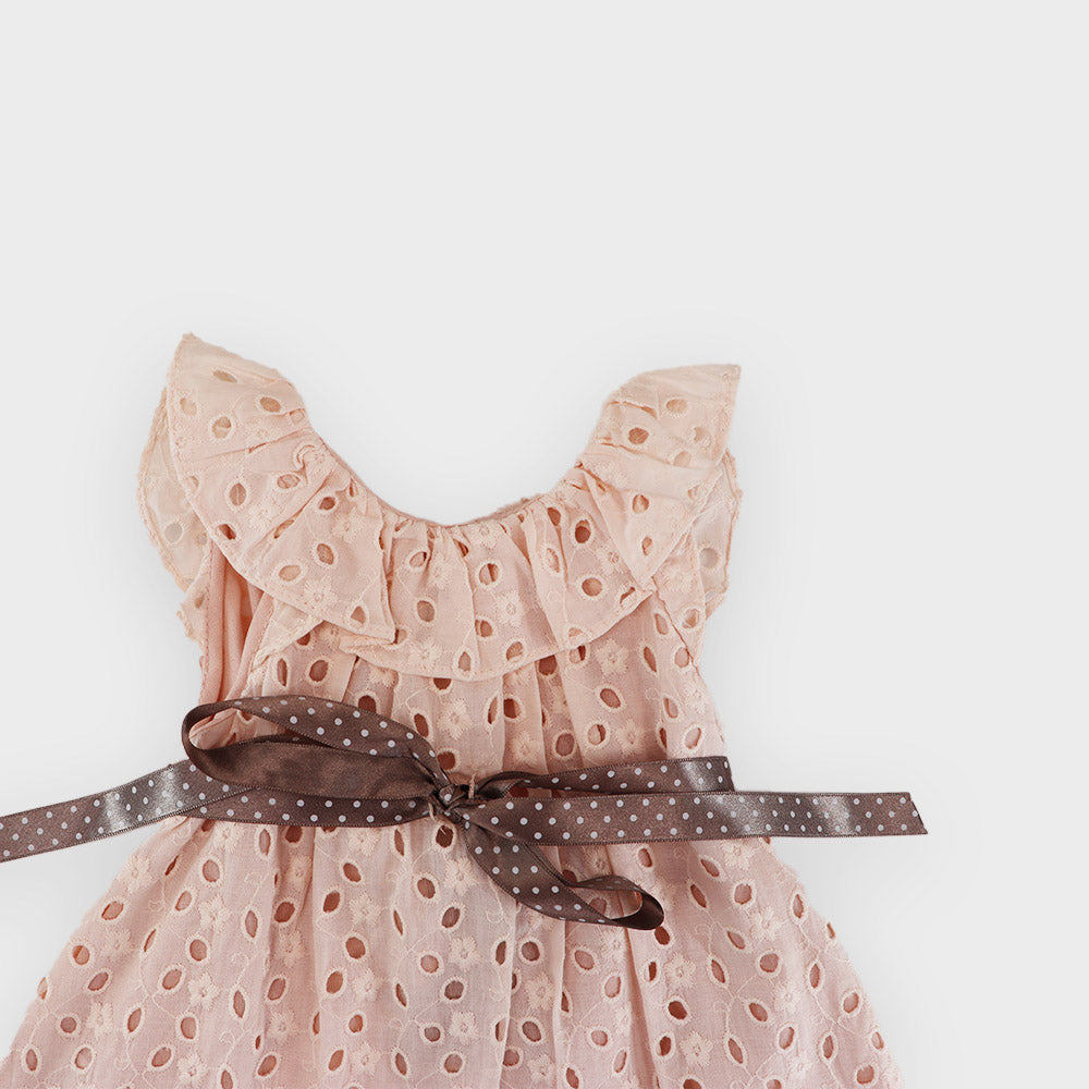 Nanos Baby Mini Sleeveless Floral Print Cotton Baby Dress