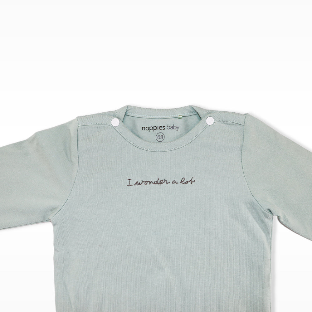 Noppies Baby Grey and Mint Soft Cotton Comfortable Infant Trousers