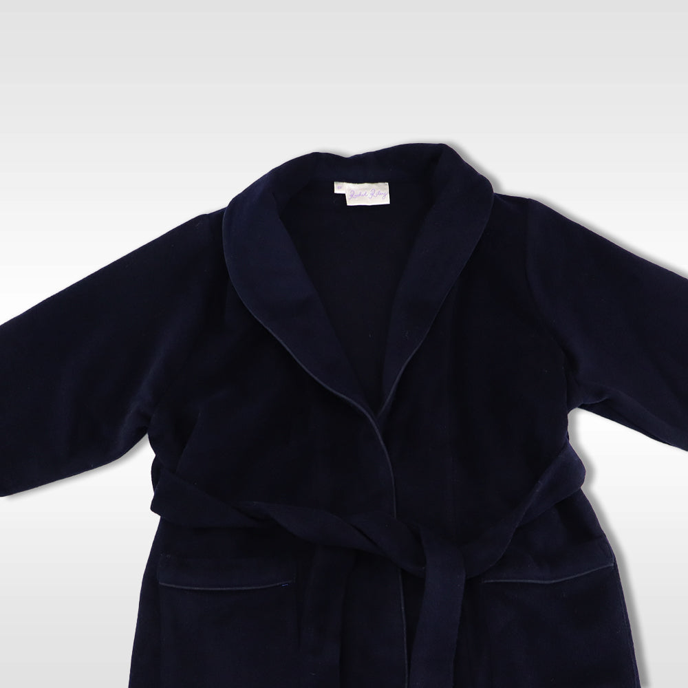 Rachel Riley Navy Blue Cotton Terry Kids Luxury Dressing Gown