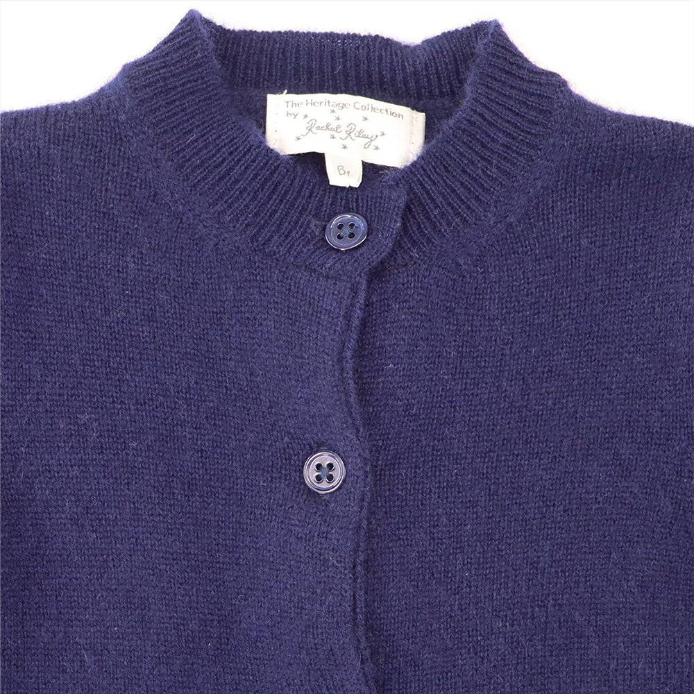 Rachel Riley Premium Navy Blue Cashmere Knit Baby Cardigan