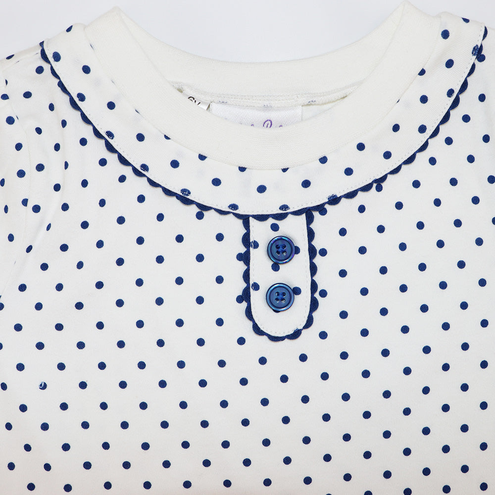Rachel Riley Kids Luxury Cotton Polka Dot Pajama Set