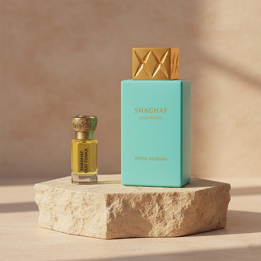 Swiss Arabian Shaghaf Oud Tonka Perfume and Concentrated Oil Bundle