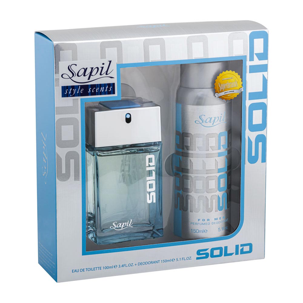 Sapil Solid Men's Fragrance Gift Set with Citrus and Musk