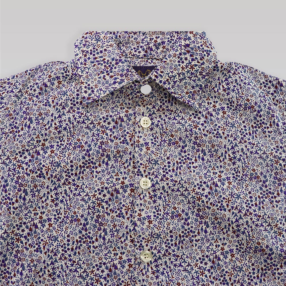 Unruly Blue Girls Liberty Purple Sky Floral Cotton Dress