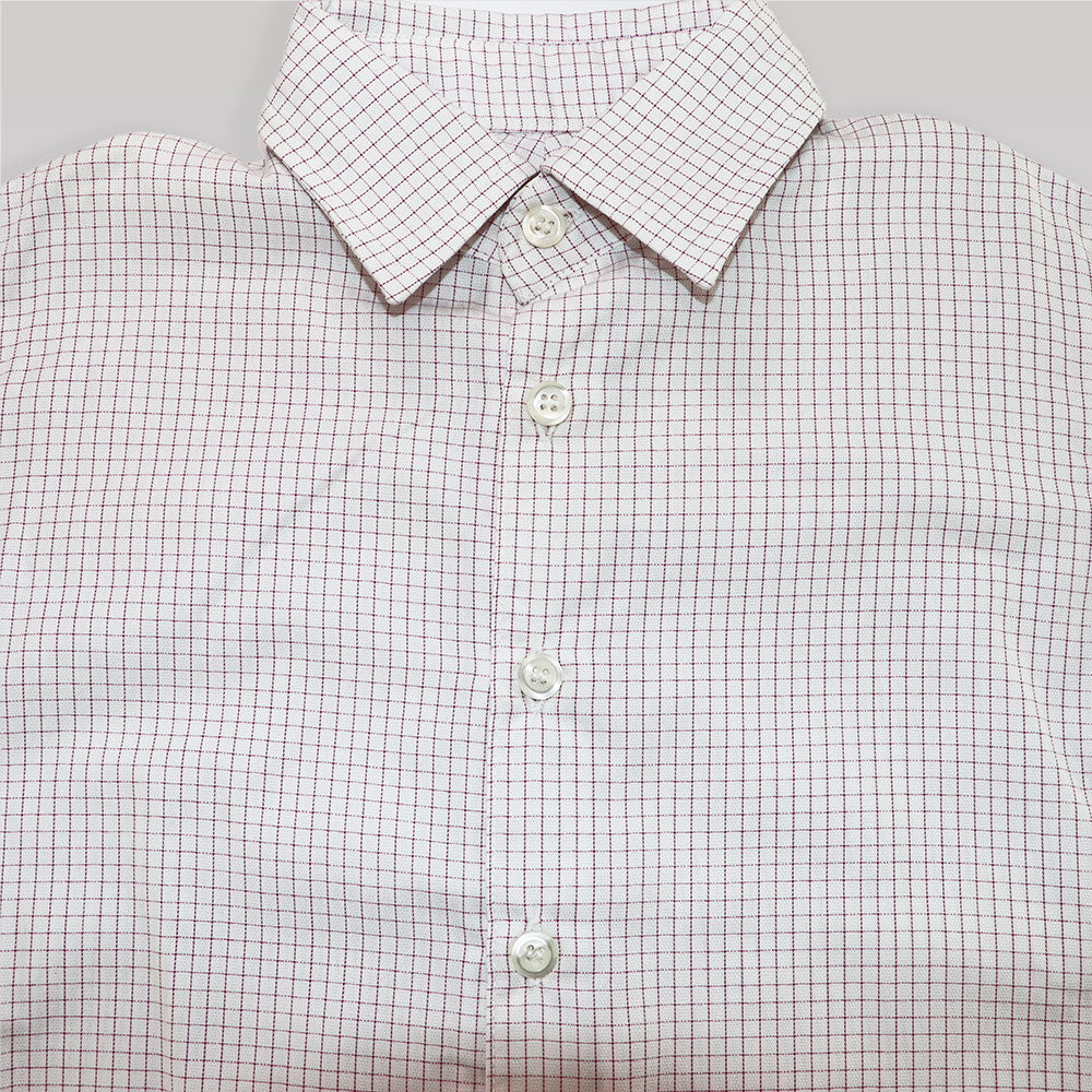 Unruly Blue Boys Red Checkered Long Sleeve Cotton Formal Shirt