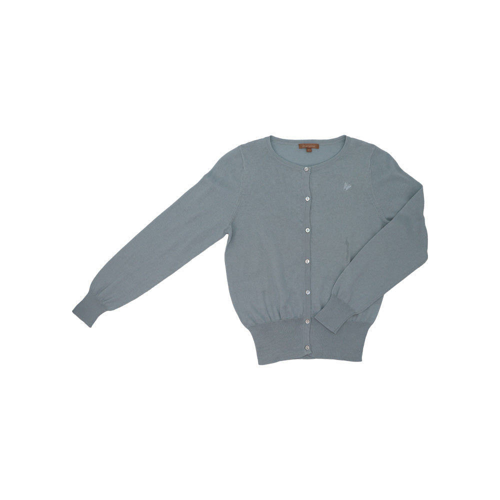I Love Gorgeous Girls Gray Logo Knit Cotton Cardigan Sweater