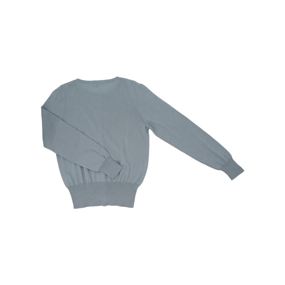 I Love Gorgeous Girls Gray Logo Knit Cotton Cardigan Sweater