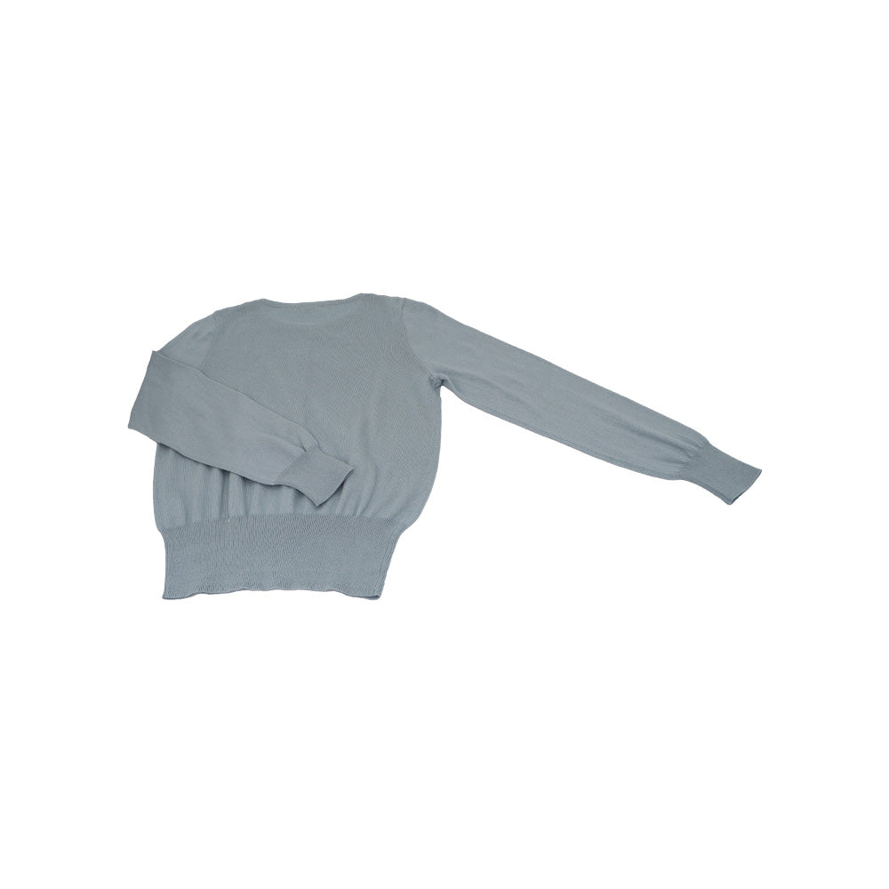 I Love Gorgeous Girls Gray Logo Knit Cotton Cardigan Sweater