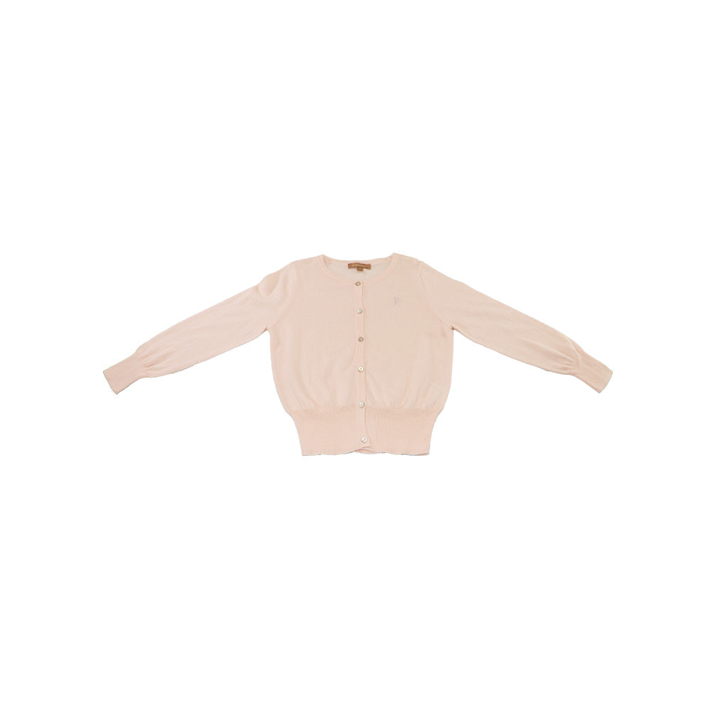 I Love Gorgeous Girls Peach Logo Knit Cardigan Sweater
