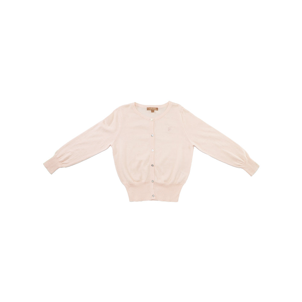 I Love Gorgeous Girls Peach Logo Knit Cardigan Sweater