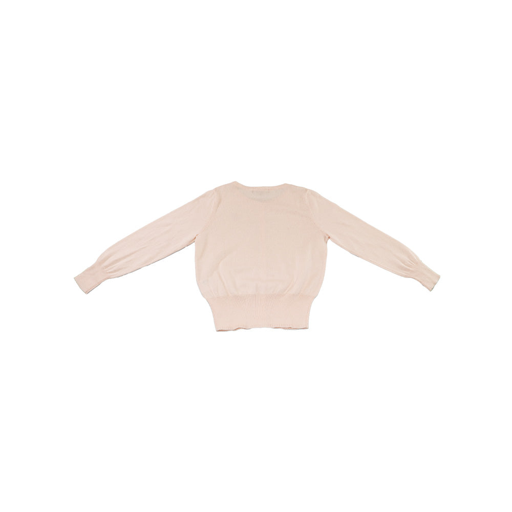I Love Gorgeous Girls Peach Logo Knit Cardigan Sweater
