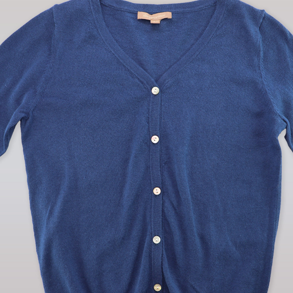 I Love Gorgeous Girls Navy Wink Knit Cardigan Sweater