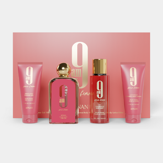 Afnan 9 AM Pour Femme Luxury 4-Piece Fragrance Gift Set