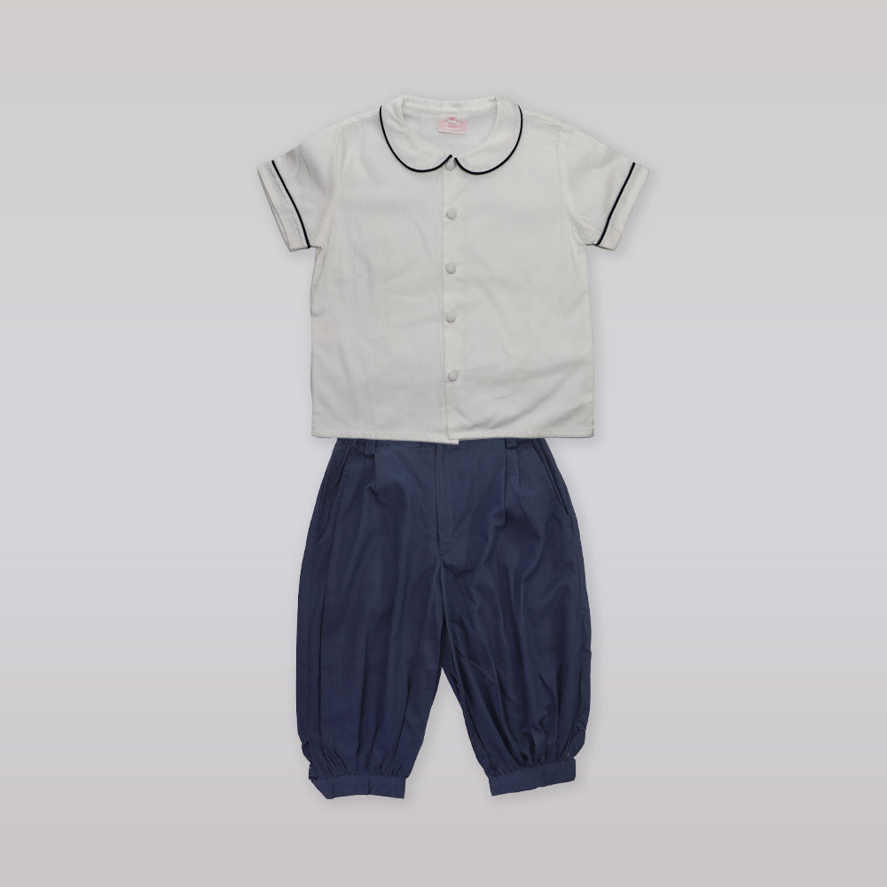 Annafie London Girls Classic Sleeveless Cotton Dress Peter Pan Collar