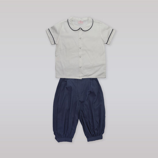 Annafie London Girls Classic Sleeveless Cotton Dress Peter Pan Collar