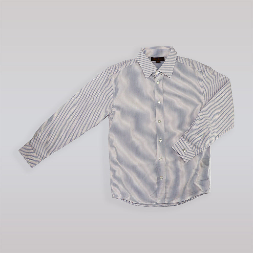 Fleurisse & Leon Bernard Boys Striped Long Sleeve Cotton Shirt