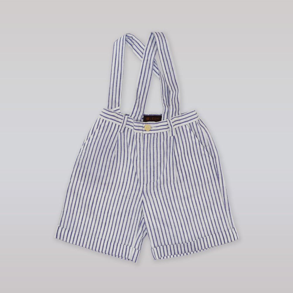 Fleurisse & Leon Albert Boys Blue Stripe Cotton Toddler Shirt