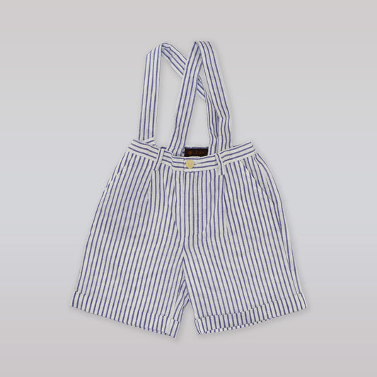 Fleurisse & Leon Albert Boys Blue Stripe Cotton Toddler Shirt