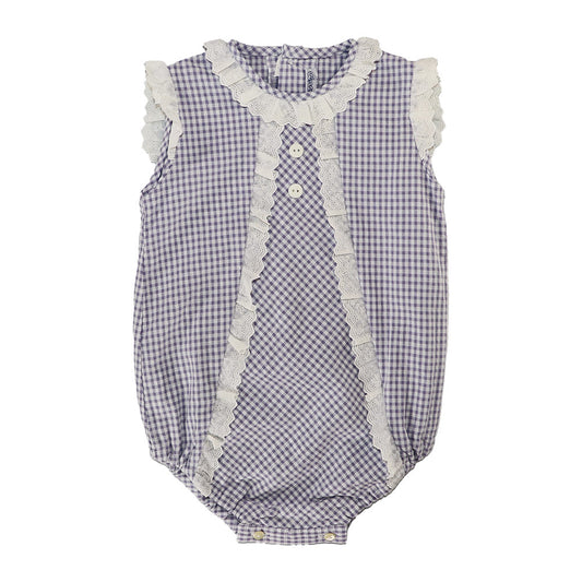 Elegant Ancar Ranita Blue Cotton Baby Romper for Toddlers