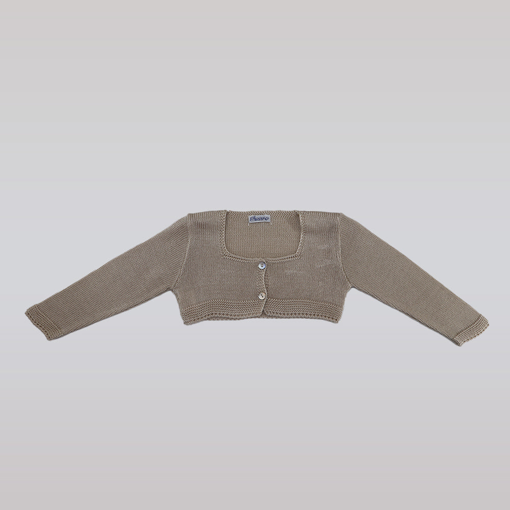 Ancar Classic Blue Knit Hooded Button Front Toddler Jacket