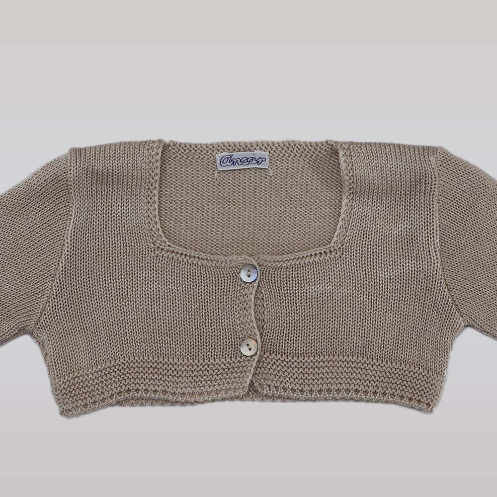 Ancar Classic Blue Knit Hooded Button Front Toddler Jacket
