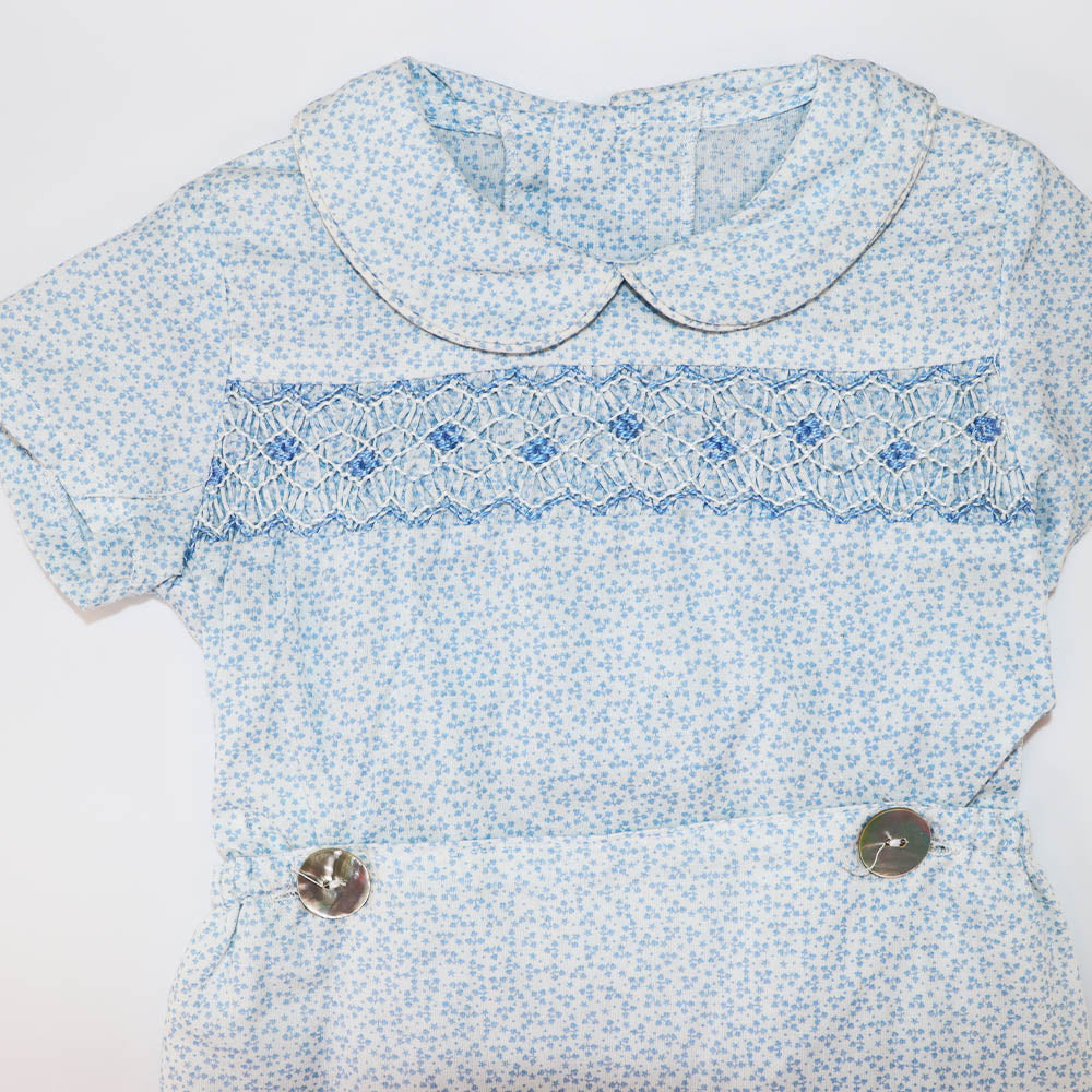 Ancar Baby Blue and White Two-Piece Knit Conjunto Set