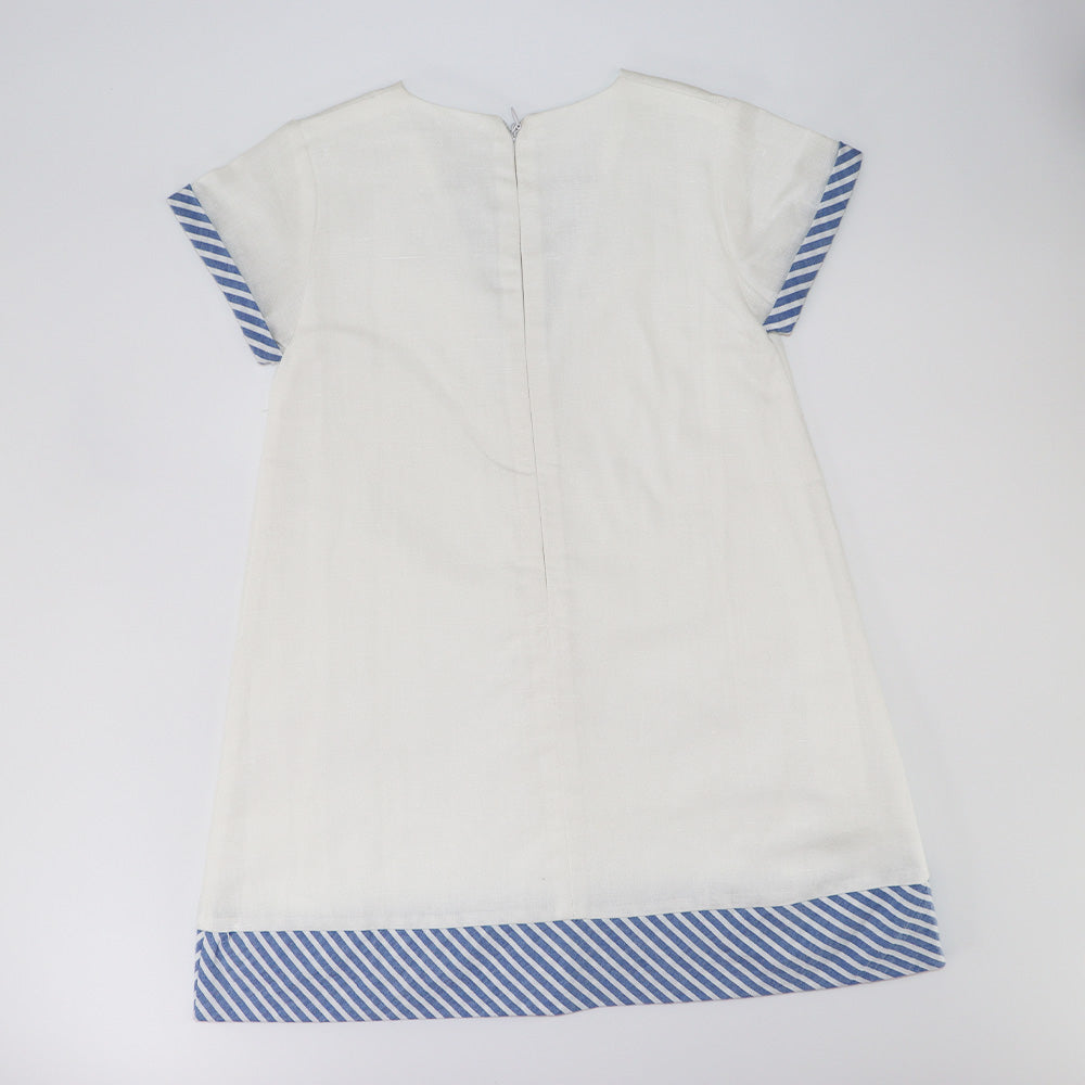 Elegant Ancar Girls Floral Sleeveless Cotton Summer Party Dress