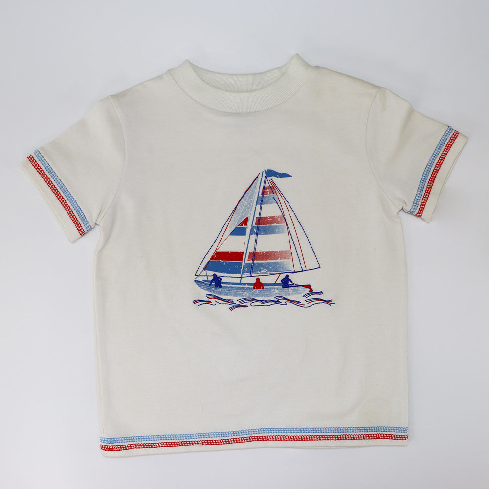 Sarah Louise Soft Cotton Toddler T-Shirt with Decorative Collar Detail
