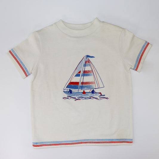 Sarah Louise Soft Cotton Toddler T-Shirt with Decorative Collar Detail