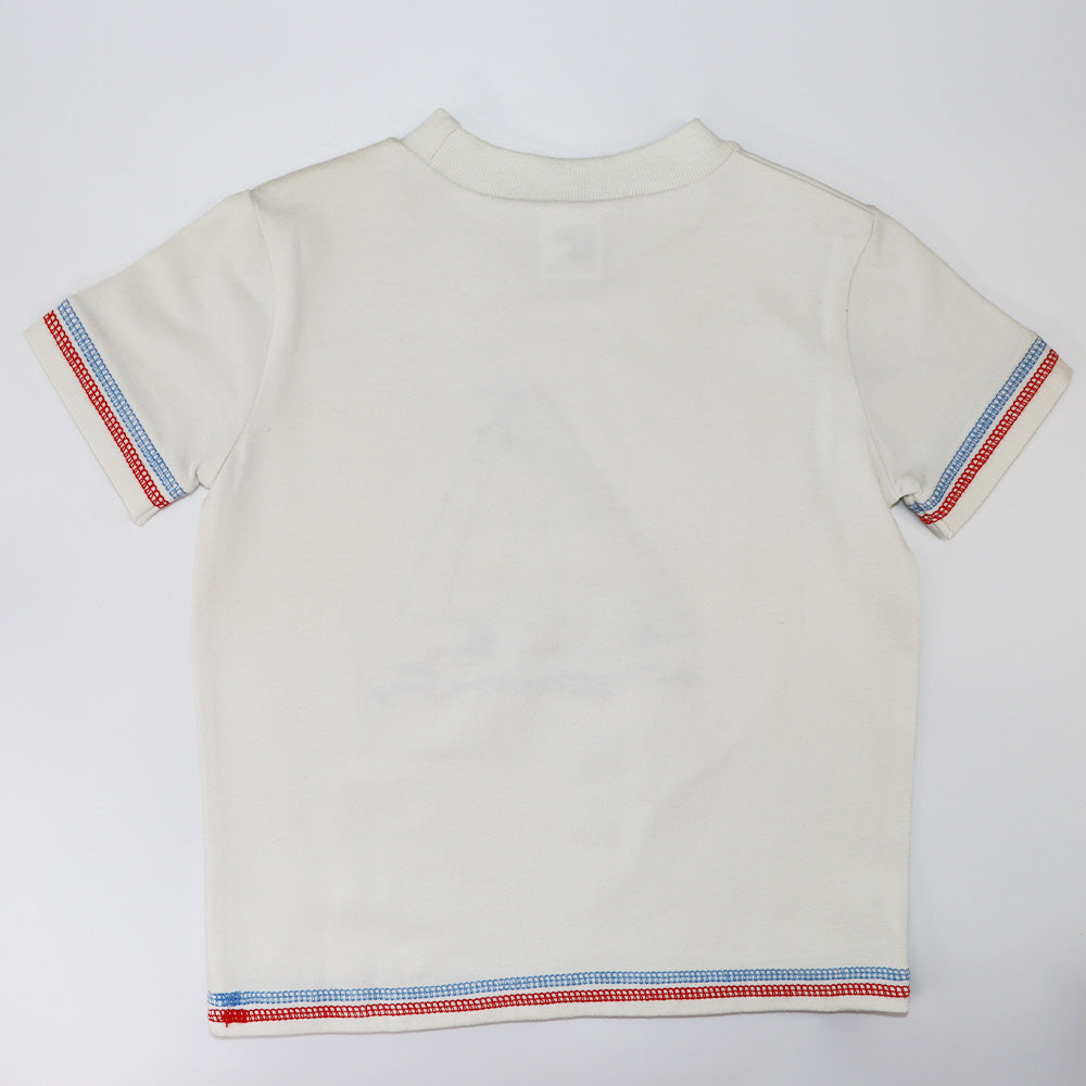 Sarah Louise Soft Cotton Toddler T-Shirt with Decorative Collar Detail